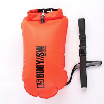 Буй для плавания на открытой воде с сухим карманом "SwimBuoy 8,5L", цвет оранжевый